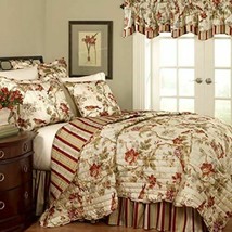 Waverly Charleston Chirp Papaya 4-PC Scalloped King Quilt with Shams and... - £131.86 GBP