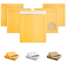 CD Size Kraft Bubble Mailers 7.25x7 Pack 10 Kraft Paper Envelopes Padded - £11.54 GBP