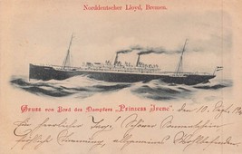 Gruss Vom Bord Des Norddeutscher Lloyd BREMEN~1900 Prinzess Irene Postcard - £9.41 GBP