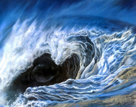 Giclee Swirl of the waves Oil painting home decor art printed canvas - £6.86 GBP+