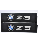 2 pieces (1 PAIR) BMW Z3 Embroidery Seat Belt Cover Pads (Black pads) - $24.60 CAD