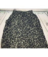 Women Leopard Print Long Skirts Chiffon Summer Beach Pleated Elastic Large - £19.02 GBP
