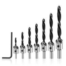 HSS Countersink Drill Bit Set Woodworking Cutting Tools Adjustable Canpe... - £7.05 GBP+