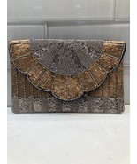 Francescas Gianna Scallop Sequin Clutch Womens Shoulder Bag Snap - $21.95