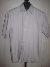 BERGAMO NEW YORK MENS SS DRESS SHIRT-16 1/2-EASY CARE-POLYESTER/COTTON-W... - $4.99