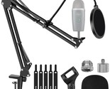 Microphone Stand, Adjustable Mic Stand Set For Blue Yeti Nano Suspension... - £37.65 GBP