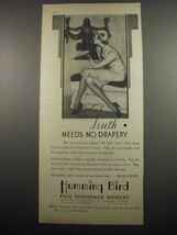 1932 Humming Bird Full Fashioned Hosiery Ad - Truth needs no drapery - £14.81 GBP