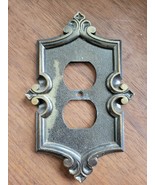Vintage 1974 General Electric 481C508 Brass Duplex Receptacle/Outlet Plate  - $188.30 MXN
