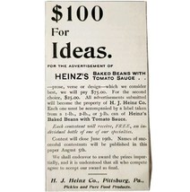 Heinz Baked Beans 1897 Advertisement Victorian Pittsburgh Pennsylvania A... - $19.99