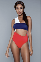 1 Piece. One shoulder  bold cutout detail swimsuit with a cheeky cut bot... - £39.34 GBP