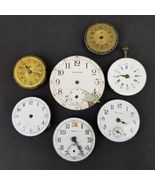 antique pocket watch movement lot X7 Waltham Crown Bosan face parts vintage - $1,100.46 MXN