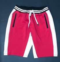 Elbowgrease Red Athletic Shorts M White Black Thick Material Zippered Po... - £4.73 GBP