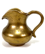 Vintage Solid Brass Small Creamer Pitcher - 3&quot; tall - $18.70