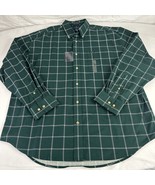 Ivy Crew Classics Men&#39;s Green Plaid Button Wrinkle Resistant Long Sleeve XL - $23.33