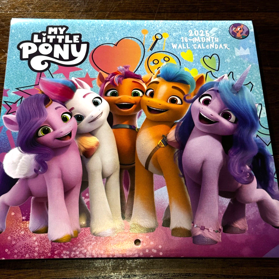 My Little Pony 2025 Wall Calendar Girls Bedroom Daycare School Posters
