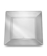 Clear Square Premium Plastic Banquet Dinner Plates - Official Party Supp... - $7.59