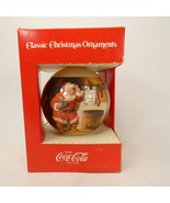 Vintage Coca-Cola Classic Christmas Santa Ornament 1960s - Corning Glass... - $5.00