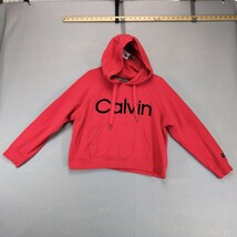 Calvin Klein Performance Red Pullover Crop Hoodie Sweatshirt Women&#39;s L B... - €24,16 EUR