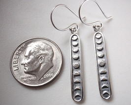 Phases of the Moon 925 Sterling Silver Dangle Earrings - $16.19