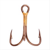 Eagle Claw 2X Treble Reg Shank Curved Point, Bronze, Size 8 5-Pack - $6.95