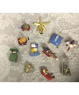 Hallmark Snoopy Glass Slipper Snowman Santa Etc Miniatures/ Ornaments Gr... - £23.19 GBP