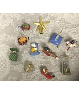 Hallmark Snoopy Glass Slipper Snowman Santa Etc Miniatures/ Ornaments Gr... - $40.55 CAD