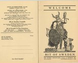 Bit of Sweden Smorgasbord Menu Sunset Boulevard Los Angeles California 1938 - $23.76