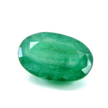 Certified 3.30Ct Natural Green Emerald (Panna) Oval Cut Rashi Gemstone - £32.32 GBP