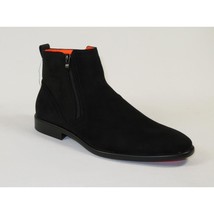 Men's TAYNO Chelsea Chukka Soft Micro Suede Zip up Boot Coupe S Black image 2