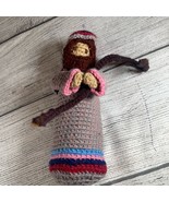 Handmade Crochet Shepard with Pink and Blue Accents - $10.00