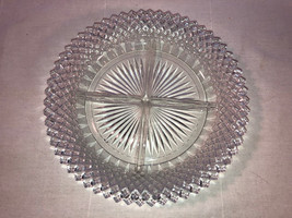 Crystal Miss America 4 Part Relish Dish Depression Glass Mint - £15.68 GBP