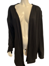 Live 2 Lounge Black Open Long Sleeve Cardigan  Size 3X - $18.99