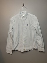 Abercrombie Kids  Long Sleeve Button Up Striped Cotton Shirt Size 13/14 - £10.95 GBP