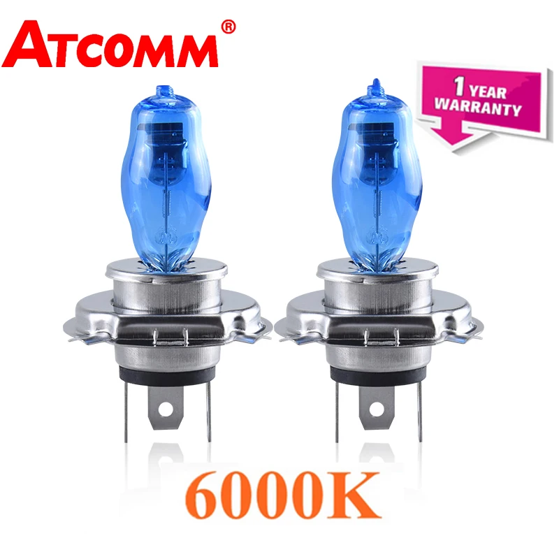 ATcomm 2PCS H3 H7 Auto Halogen Lamps 6000K White 12V H1 H4 H8 H9 H11 9005 HB3 90 - £108.14 GBP