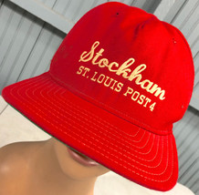Stockham American Legion Post St. Louis VTG Red Snapback Baseball Cap Hat - £10.71 GBP