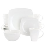 Gibson Elite Soho Lounge 16 Piece Square Fine Ceramic Dinnerware Set in ... - $128.92 CAD