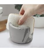 Coengwui Diatomite Sponge Holder Kitchen Sink Caddy Grey 2.56in Quick Dry - $73.44 MXN