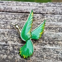 Vintage Green Bird Brooch - £11.88 GBP