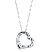 Cadeaux Pour Femmes Argent Massif Promesse Pendentif Coeur Collier - £202.21 GBP