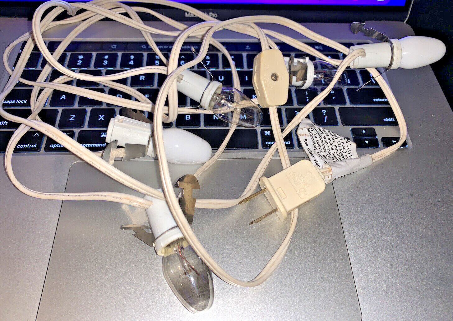 5 Light Set for Christmas Village Buildings with on/off Switch White Cord - $21.66