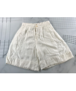 CP Shades Shorts Womens Small White Loose Fit Pockets Linen Elastic Waist - £116.84 GBP