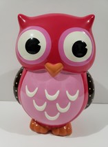 Ceramic 8 inch Pink Red Owl Money Bank - £23.66 GBP