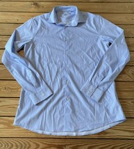Zara Men’s Button down Stripe Shirt Size M Blue A10 - £17.11 GBP