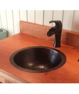 15&quot; Round Copper Bathroom Sink Dual Mount with Drain - $179.95