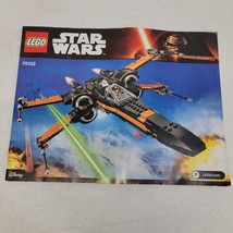 Lego Star Wars 75102 Poe&#39;s X-wing Fighter Instruction MANUAL ONLY - £7.65 GBP