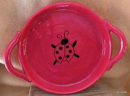 Red Ceramic Tray with Ladybug and Handles New Creative 9&quot; Plus Handles - £23.80 GBP