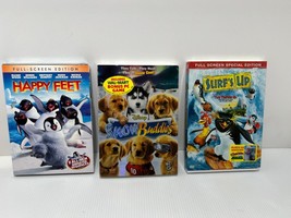 Happy Feet ~ Snow Buddies ~ Surfs Up ~  DVDs New/Sealed kids Dvd lot  - £9.59 GBP