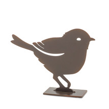 Set Of Four 6&quot; Brown Metal Bird Bird Figurine - £41.13 GBP