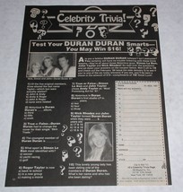 Duran Duran 16 Magazine Photo Article Clipping Vintage November 1987 - $227.89 MXN
