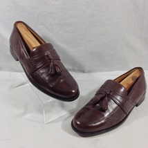 Johnston &amp; Murphy Men&#39;s Size 9M Brown Leather Kiltie Tassel Loafers Shoes - $39.99